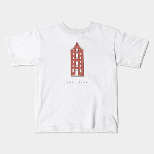 Dutch Brick House. Amsterdam, Netherlands. Build your collection. Kids T-Shirt